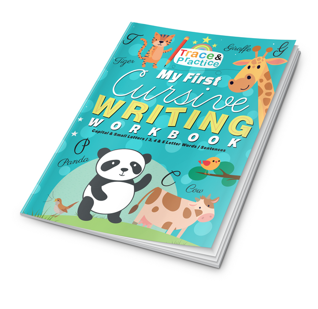 My First Cursive Writing Workbook for Kids | Capital & Small Letters, Joining Letters, 3, 4 & 5 Letter Words & Sentences | Cursive Handwriting Practice Book | 64 Pages | Ages 5-8