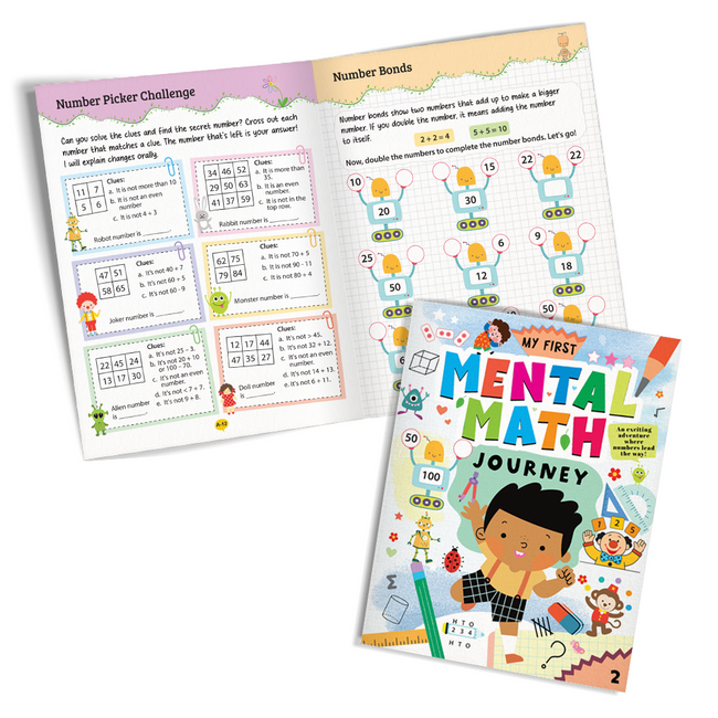 My First Mental Math 4 Books Set for Kids | Educational Learning Workbooks | 128 Pages | Counting, Addition, Subtraction, Multiplication, Division & Word Problems and More | Ages 5+