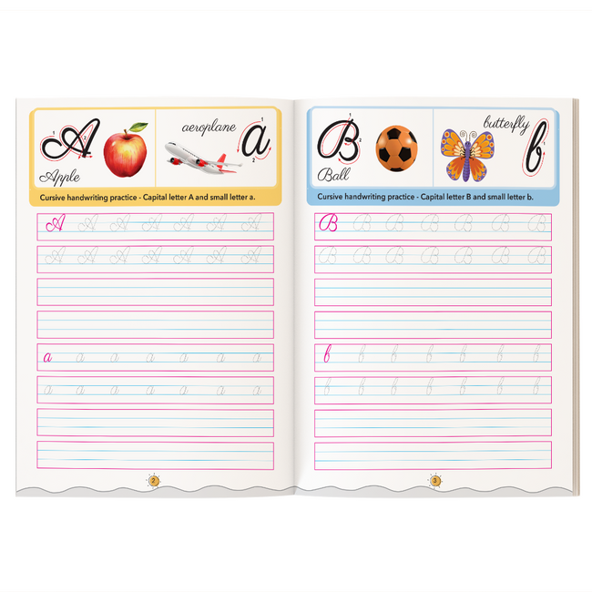 My First Cursive Writing Workbook for Kids | Capital & Small Letters, Joining Letters, 3, 4 & 5 Letter Words & Sentences | Cursive Handwriting Practice Book | 64 Pages | Ages 5-8