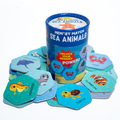 Memory Match Game: Sea Animals – 24 Durable Cards, 12 Ocean-Themed Pairs, Brain-Boosting Educational Game for Kids, Toddlers, and Families