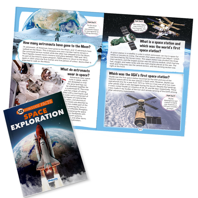 121 Fact Book on Space Exploration | 100+ Curious Facts for Kids Ages 8+