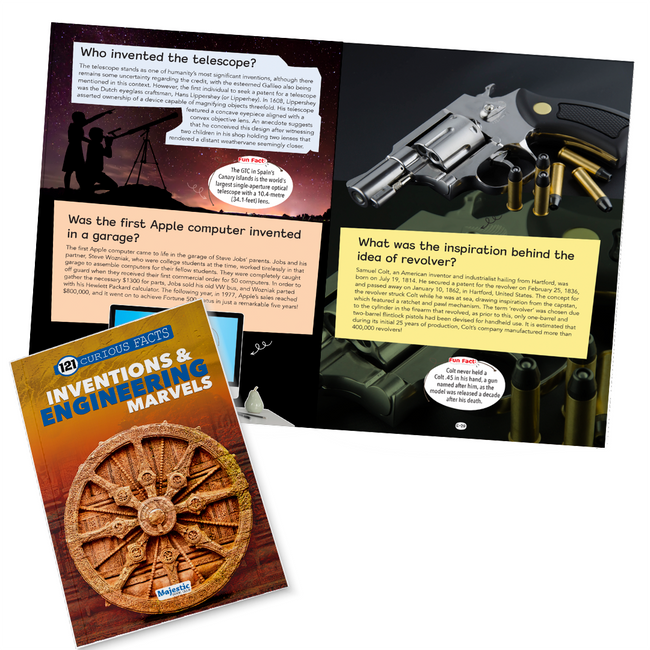 121 Inventions and Engineering Marvels Fact Book for Kids Ages 8+ | Fun Facts on Modern and Ancient Inventions | Educational Encyclopedia for Children | Ideal for Gifting