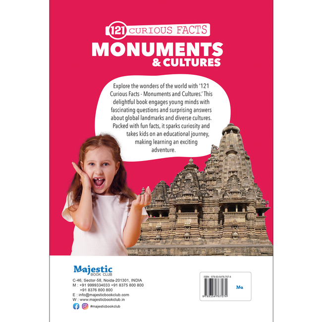121 Monuments and Cultures Fact Book for Kids Ages 8+ | Fun Facts on World Heritage, Traditions & Architecture