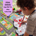 Animals Shaped Colouring Book for Kids Ages 3+, Includes 4 sketch Pens and Sticker Sheet, Animal Colouring Gift Set for Boys and Girls