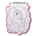Unicorn Shaped Colouring Book for Kids, 4 Sketch Pens and Sticker Sheet, Unicorn Activity Colouring Kit, Art Set Gift for Children Ages 3+