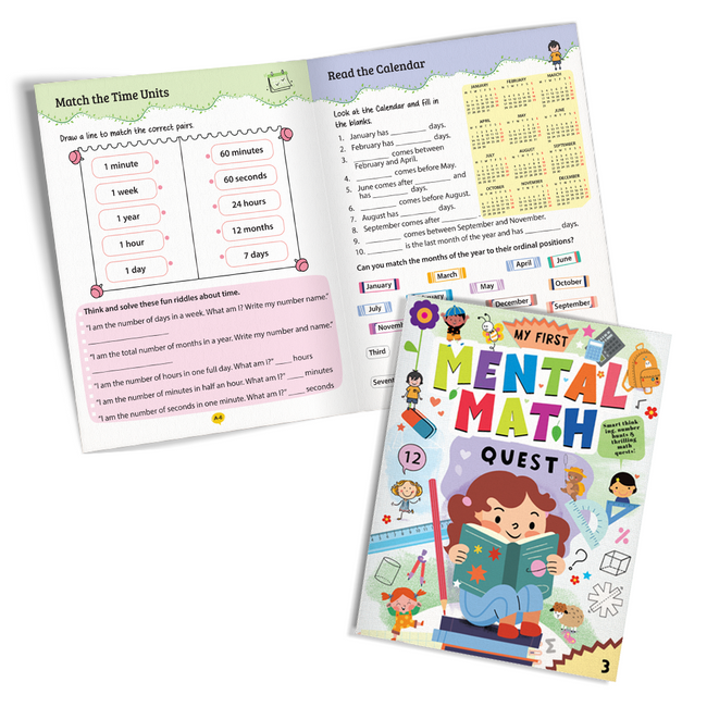 My First Mental Math 4 Books Set for Kids | Educational Learning Workbooks | 128 Pages | Counting, Addition, Subtraction, Multiplication, Division & Word Problems and More | Ages 5+