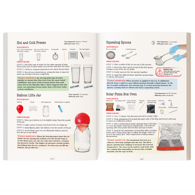 121 Science Experiments: Heat & Chemical Reactions for Kids Ages 8+