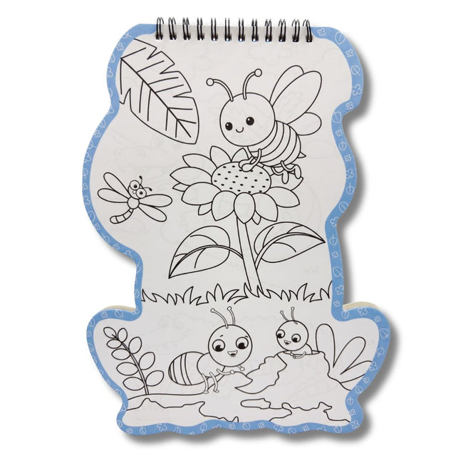 Animals Shaped Colouring Book for Kids Ages 3+, Includes 4 sketch Pens and Sticker Sheet, Animal Colouring Gift Set for Boys and Girls