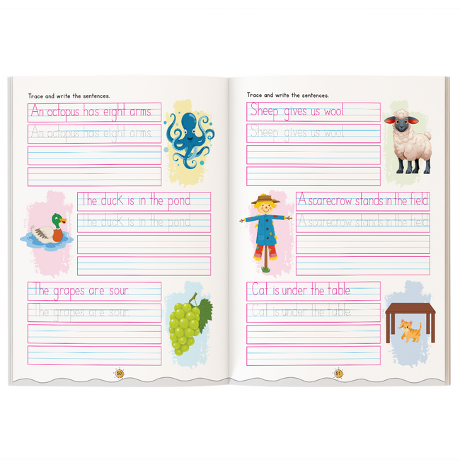 My First Alphabet Writing Workbook for Children | Trace & Practice Series | Trace & Write Capital Letters, Small Letters, Words with Vowel Sounds & Simple Sentences | Early Writing Practice Book | 64 Pages | Ages 3-6