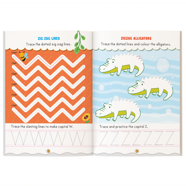 My First Trace & Practice Writing Workbooks for Kids – Set of 4 | Alphabet Writing, Cursive Writing, Pattern Writing & Hindi Sulekh Abhyas Pustika | Ages 3-7
