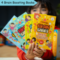 400+ Brain Boosting Activity Book for 6+ Years Old Kids | Set of 4 book - 400+ activities with Maths Games, Brain Teasers, Puzzle & Logical Reasoning, Crosswords & Word Games