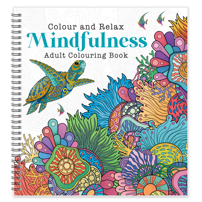 Mindfulness Colouring Book for Adults, Calming Stress Relief Designs for Relaxation and Meditation, Zentangle Nature Art Women and Men