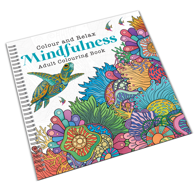 Mindfulness Colouring Book for Adults, Calming Stress Relief Designs for Relaxation and Meditation, Zentangle Nature Art Women and Men