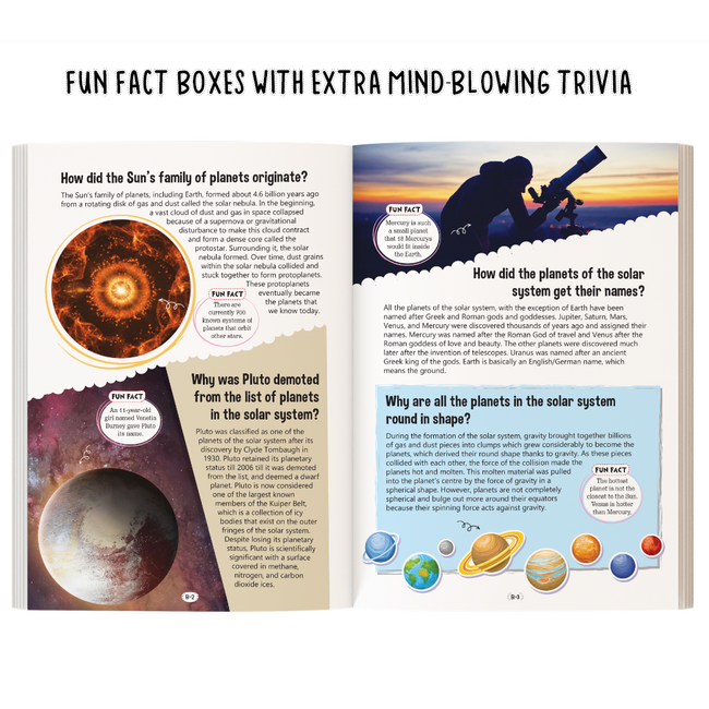 Big Book of Space | Children's Encyclopedia with 365 Facts | Planets, Solar System, Stars, Moon, Milky Way & Human Space Exploration