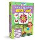 Bright Brain Bugs and Blossoms Match and Play Game, 8 Flowers 32 Bug Cards, Sorting Color Matching Toy