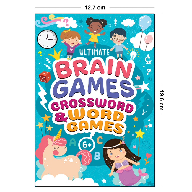 Crossword & Word Games for Kids (Ages 6+) - Ultimate Brain Games: 120+ Fun Word Puzzles to Improve Vocabulary and Spelling