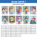 My First 100 Illustrated Flashcards: Sight & Action Words - Immerse young learners in a world of essential sight words and action words, fostering literacy skills and vocabulary development through engaging action and recognition.