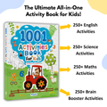 Majestic Book Club 4 Book Activity Set for Kids Age 5-8 | 1001 Activities, Addition & Subtraction, Multiplication & Division, Time Money & Fractions Workbook
