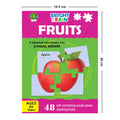 Bright Brain Fruits 48 Piece Jigsaw Puzzle for Preschoolers, Educational Toy for Learning Fruits, Gifts for Kids Ages 3 to 6