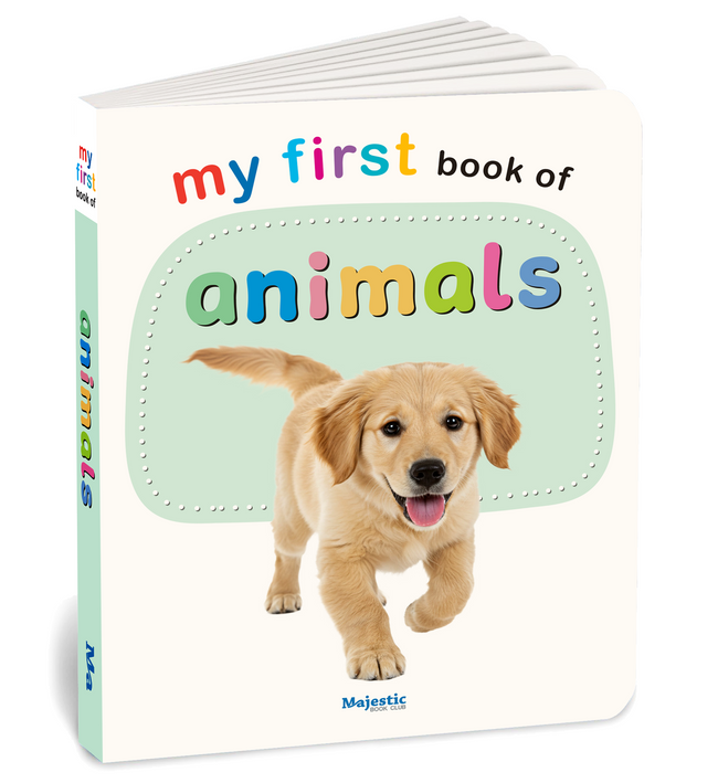 My First Book of Animals | Early Learning Board Book for Kids Ages 2+ | Sturdy Picture Book