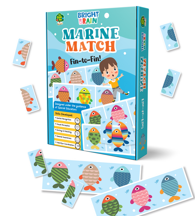 Bright Brain Marine Match Fish Puzzle Game | Fish Matching Sorting Toy for Kids
