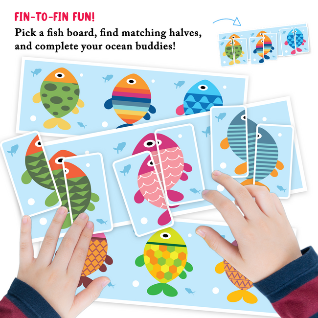 Bright Brain Marine Match Fish Puzzle Game | Fish Matching Sorting Toy for Kids