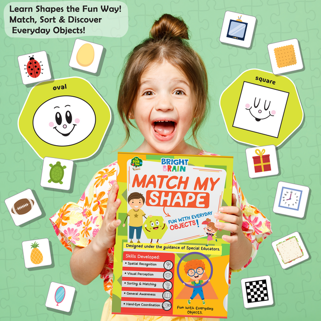 Bright Brain Match My Shape | Shape Recognition & Sorting Matching Game for Kids