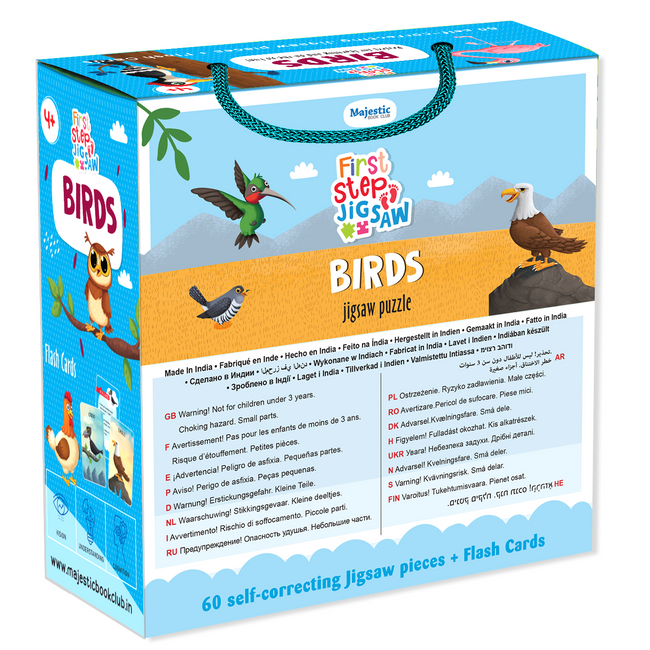 Birds Puzzle for Kids, 60 Pieces, Captivating Illustrations, Educational & fun learning