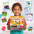 Transport Puzzle for Kids, 60 Puzzle Pieces & 25 Flashcards
