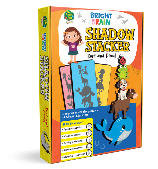 Bright Brain Shadow Stacker Animal Matching Game | Shadow Recognition Sorting Puzzle for Kids
