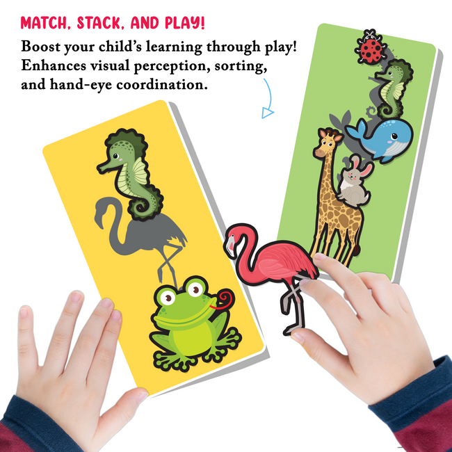 Bright Brain Shadow Stacker Animal Matching Game | Shadow Recognition Sorting Puzzle for Kids