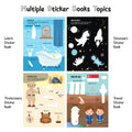 My First Sticker Book Set of 4 - Dinosaurs, Words, Professions & Travel - Early Learning Sticker Activity Books for Kids Ages 3+