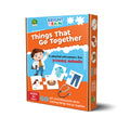 The Book Tree Bright Brain Things That Go Together 60 (30 Sets) Piece Jigsaw Puzzle for Preschoolers, Educational Toy for Learning Matching Pictures with It's Pair, Gifts for Kids Ages 3 to 6