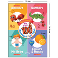 My First 100 Illustrated Flashcards: Alphabet, Numbers, My Body & Shapes - Explore The ABCs, Numbers, Anatomy, and Shapes, Fostering Early Literacy, numeracy, and Cognitive Development in Toddlers.