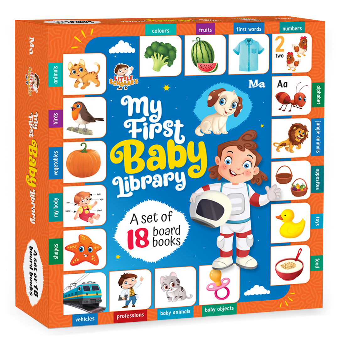 My First Baby Library Boxset: 18 Board Books (12 Pages Each) | Early L