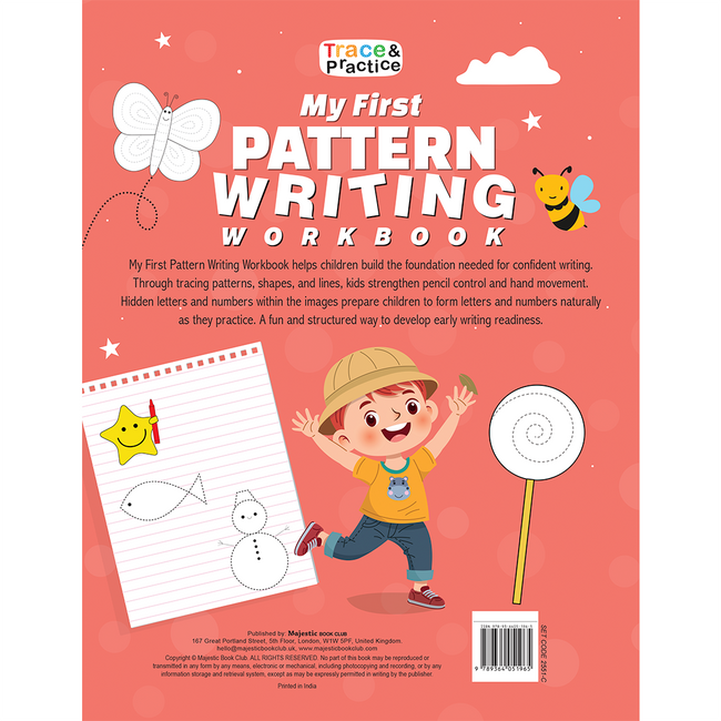 My First Pattern Writing Workbook for Kids | Letters, Numbers, Shapes & Patterns | Standing Lines, Sleeping Lines, Zig Zag, Curves, Mazes & Pre-Writing Activities | 64 Pages | Ages 3-5