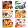 Farm & Pet Animals Shaped Board Books I Board Books for Children Age 2+ I Set of 6 Books (12 Pages in each book) I Picture Books for Kids I Beautiful Illustrations