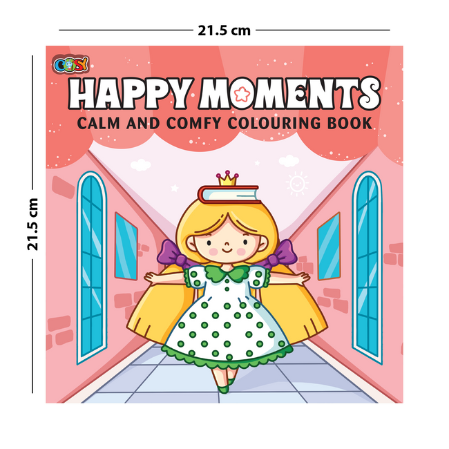 Happy Moments Calm and Comfy Colouring Book | 96 Pages