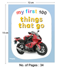 My first 100 things that go | Early Learning Board Book for Kids Aged 2+ | 100 Vehicles | Durable Picture Book for Toddlers