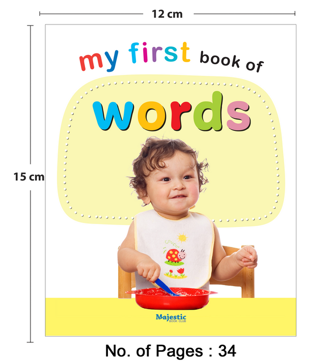 My First Book of Words | Early Learning Board Book for Kids Ages 2+ | First Book of Everyday Words | Study Picture Book for Toddlers