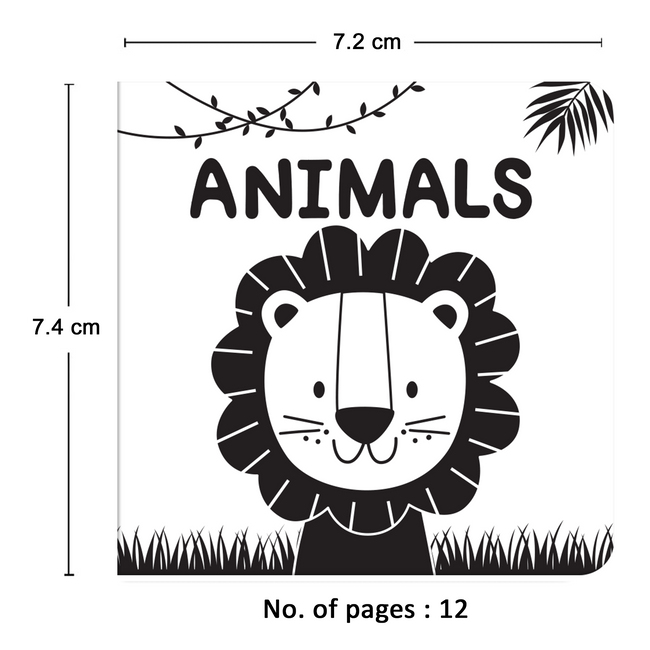 High Contrast Books for Babies & Infants | Box Set of 6 Books | Black & White Educational Books | Visual & Sensory Stimulation
