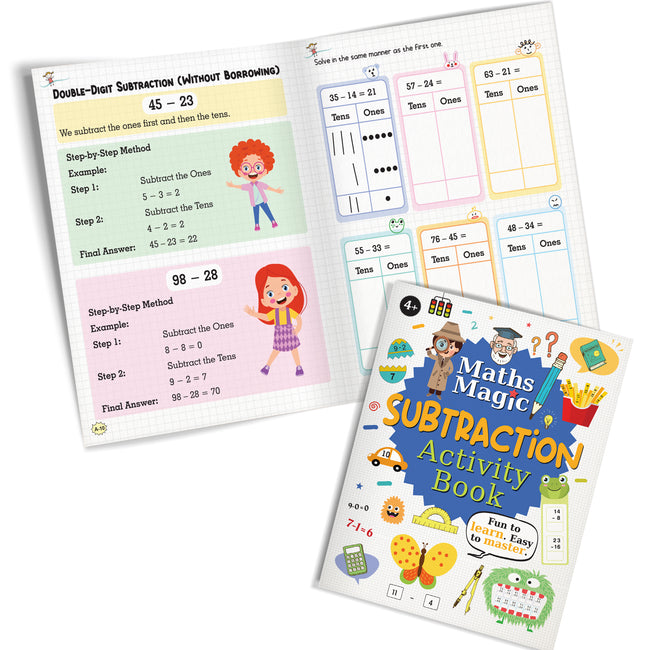 Math Magic –  Addition, Subtraction, Times Tables & Division | Set of 4 Maths Activity Books for Children Ages 4+ | Fun Puzzles, Counting & Number Games