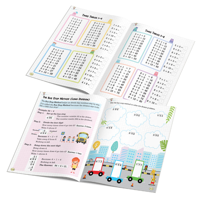 Math Magic –  Addition, Subtraction, Times Tables & Division | Set of 4 Maths Activity Books for Children Ages 4+ | Fun Puzzles, Counting & Number Games