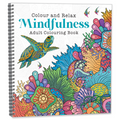 Mindfulness Colouring Book for Adults, Calming Stress Relief Designs for Relaxation and Meditation, Zentangle Nature Art Women and Men