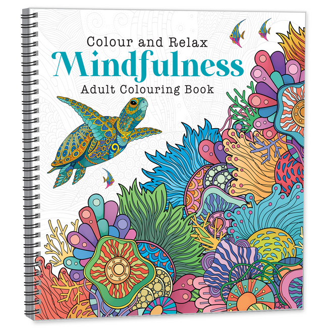 Mindfulness Colouring Book for Adults, Calming Stress Relief Designs for Relaxation and Meditation, Zentangle Nature Art Women and Men