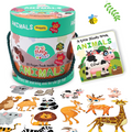 Animal Puzzle for Kids - 60 Piece Animals Jigsaw & Toddler Puzzles with 1 Board Book ,Educational Toy for Cognitive Development | Fine-Motor Skills | Age 2+ By Majestic Book Club