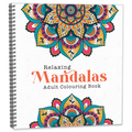 Relaxing Mandalas Colouring Book for Adults, Stress Relief Mandala Designs for Mindfulness and Meditation, Anti-Stress Art Therapy Activity Book, Gift for Men and Women