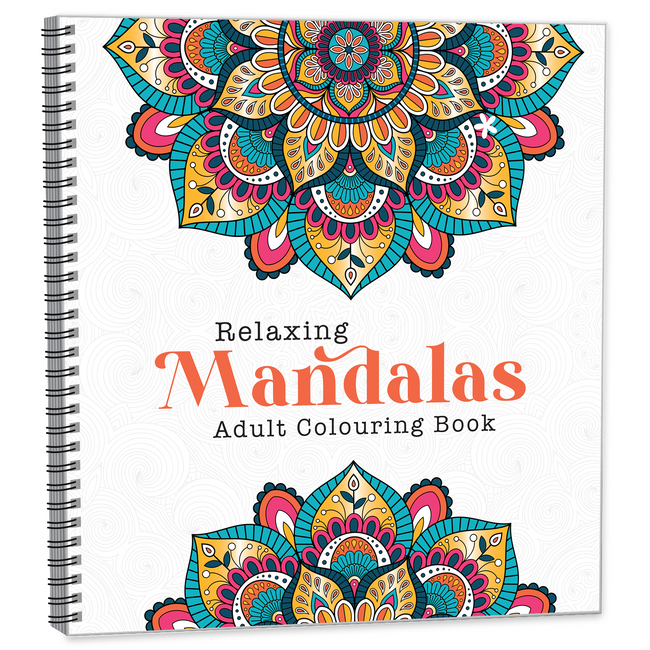 Relaxing Mandalas Colouring Book for Adults, Stress Relief Mandala Designs for Mindfulness and Meditation, Anti-Stress Art Therapy Activity Book, Gift for Men and Women