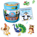 THE BOOK TREE Easy Peasy 20 Piece Early Learning Big Size Birds Jigsaw Puzzle for 2+ 3+ 4+ 5+ Kids with 1 Board Book. Gift Box by Majestic Book Club.