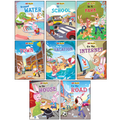 Safety Book Set for Kids Ages 4+ | Set of 8 Books (16 Pages in Each) | Illustrated Pictures | Educational Story Books for Children